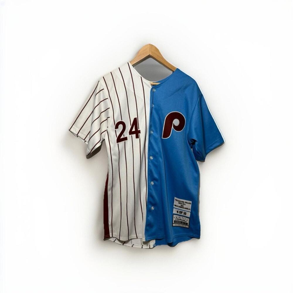 Mitchell & Ness x Meek Mill Free Meek Phillies Jersey Men’s M Half Half Limited